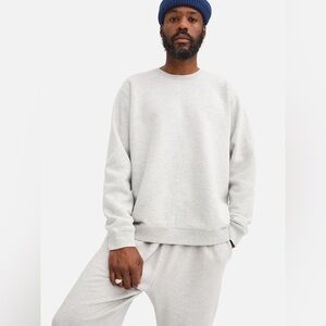 MATE THE LABEL MEN’S ORGANIC FLEECE CREW NECK SWEATSHIRT HEATHER GREY L